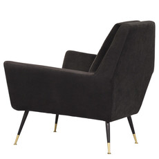 Nuevo Living Vanessa Occasional Chair Shadow Grey Velvet