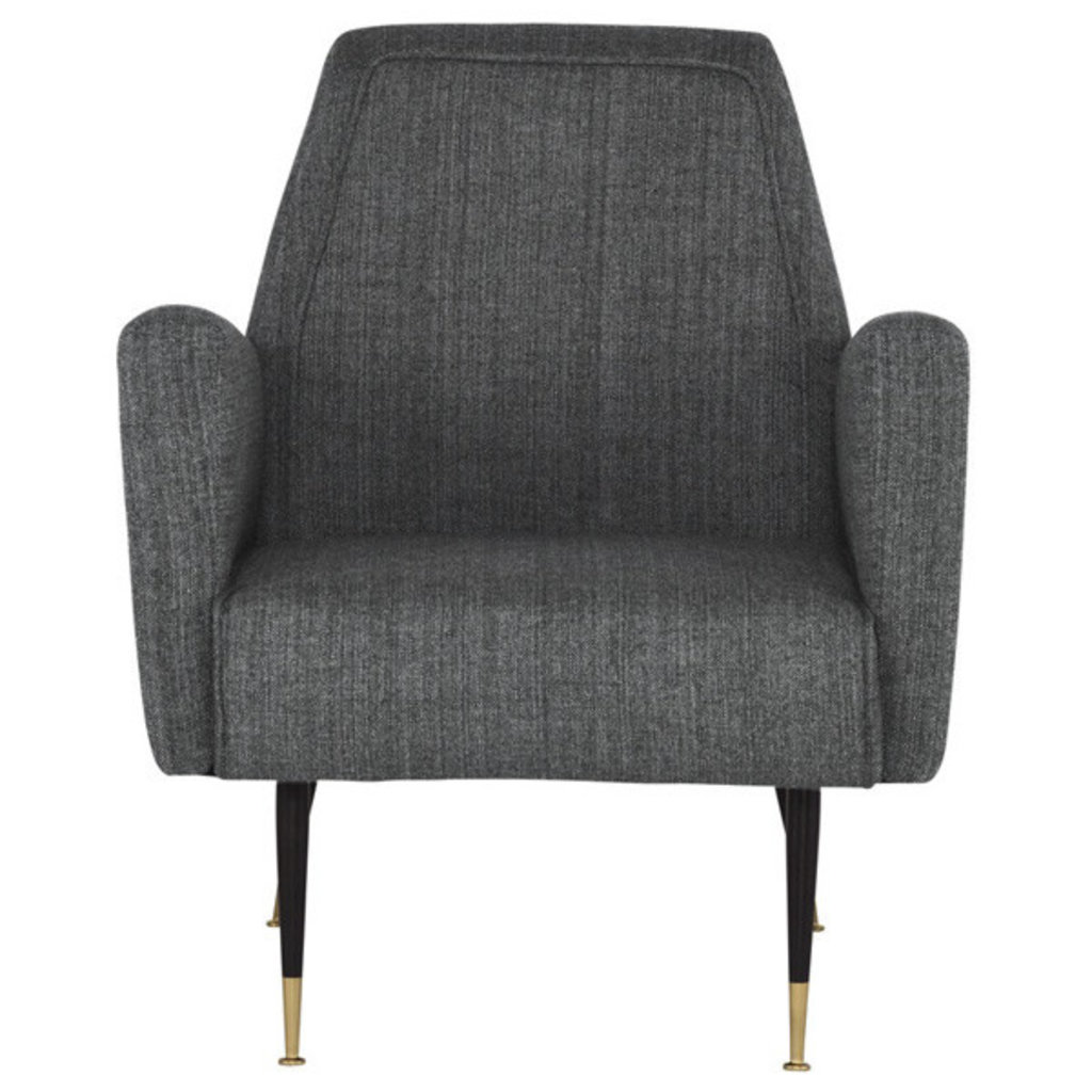 Vanessa Occasional Chair Grey Tweed Fabric