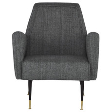 Nuevo Living Vanessa Occasional Chair Grey Tweed Fabric