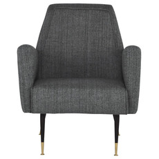 Vanessa Occasional Chair Grey Tweed Fabric