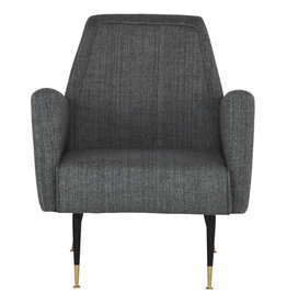 Vanessa Occasional Chair Grey Tweed Fabric