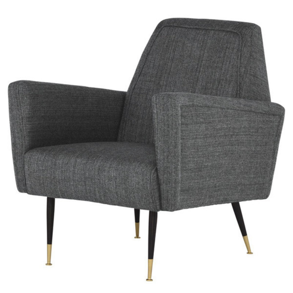 Vanessa Occasional Chair Grey Tweed Fabric