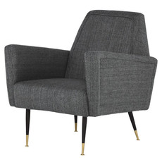 Vanessa Occasional Chair Grey Tweed Fabric