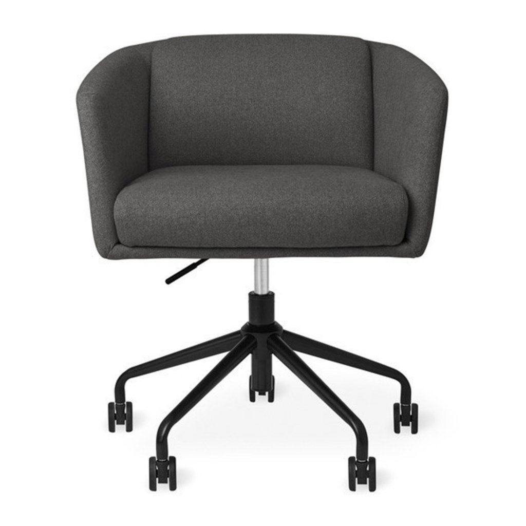 Gus Modern Radius Chair Black Powder Coat/Stockholm Graphite