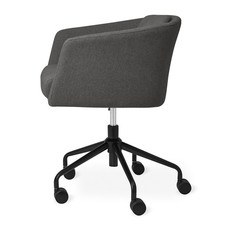 Gus Modern Radius Chair Black Powder Coat/Stockholm Graphite