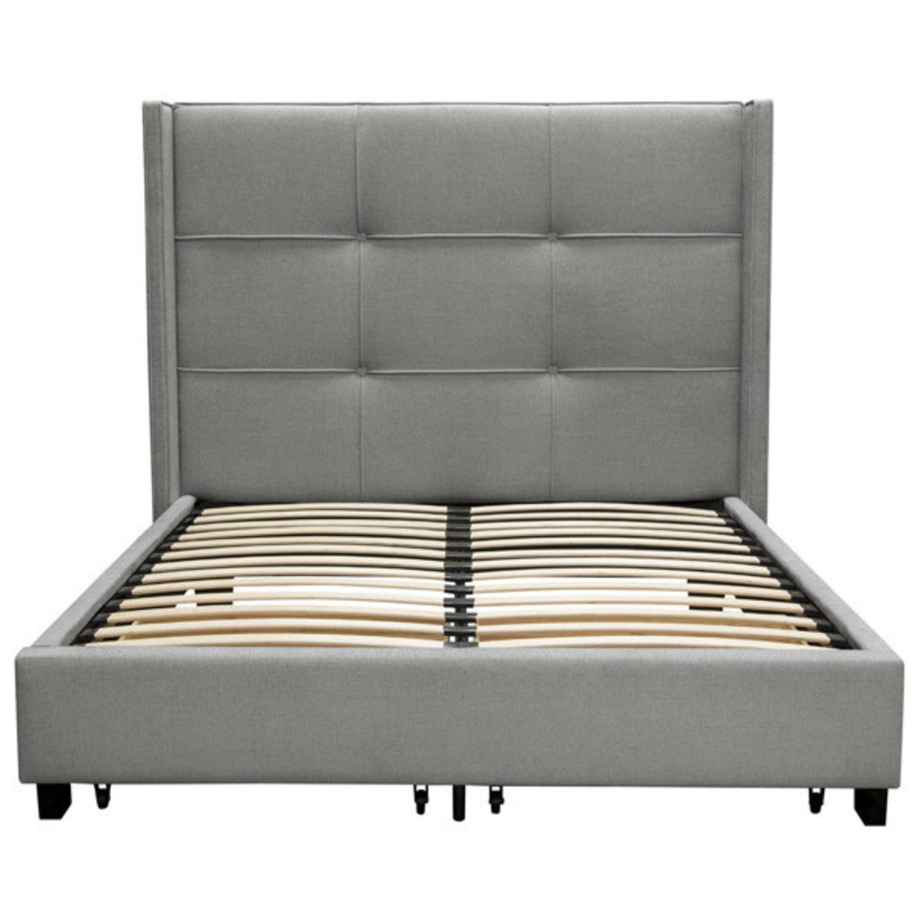 Diamond Sofa Beverly Queen Storage Bed in Sand Fabric