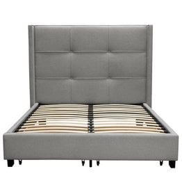 Diamond Sofa Beverly Queen Storage Bed in Sand Fabric