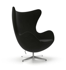 Aeon Modern Classics Columbia Lounge Chair, Upholstered Black F60999 Fabric