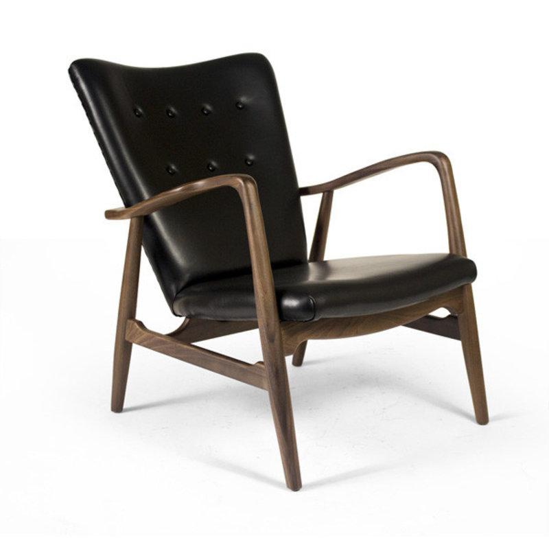 Aeon Modern Classics Addison Lounge Chair Black Leather