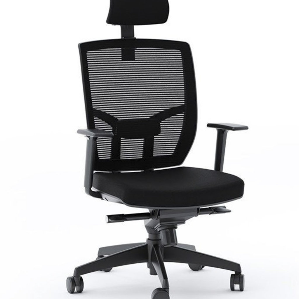 BDI Black Office Chair Fabric Seat TC-223