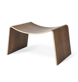 Gus Modern Wave Stool Walnut