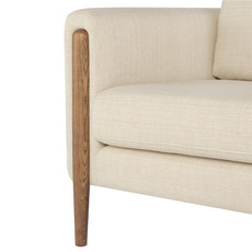 Nuevo Living Steen Sofa Sand Fabric with Walnut