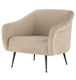 Nuevo Living Lucie Occasional Chair Nude Velvet