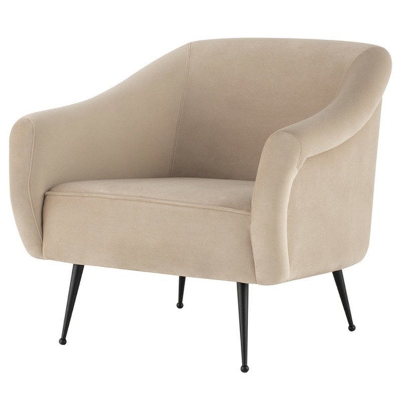 Nuevo Living Lucie Occasional Chair Nude Velvet