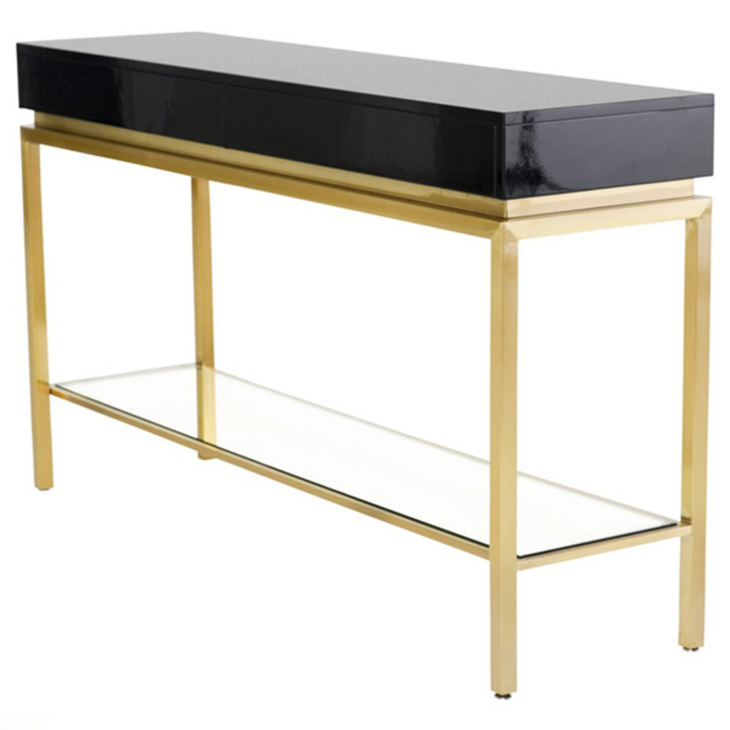 Isabella Console - Black Gold legs