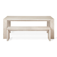 Gus Modern Plank Dining Table White Wash