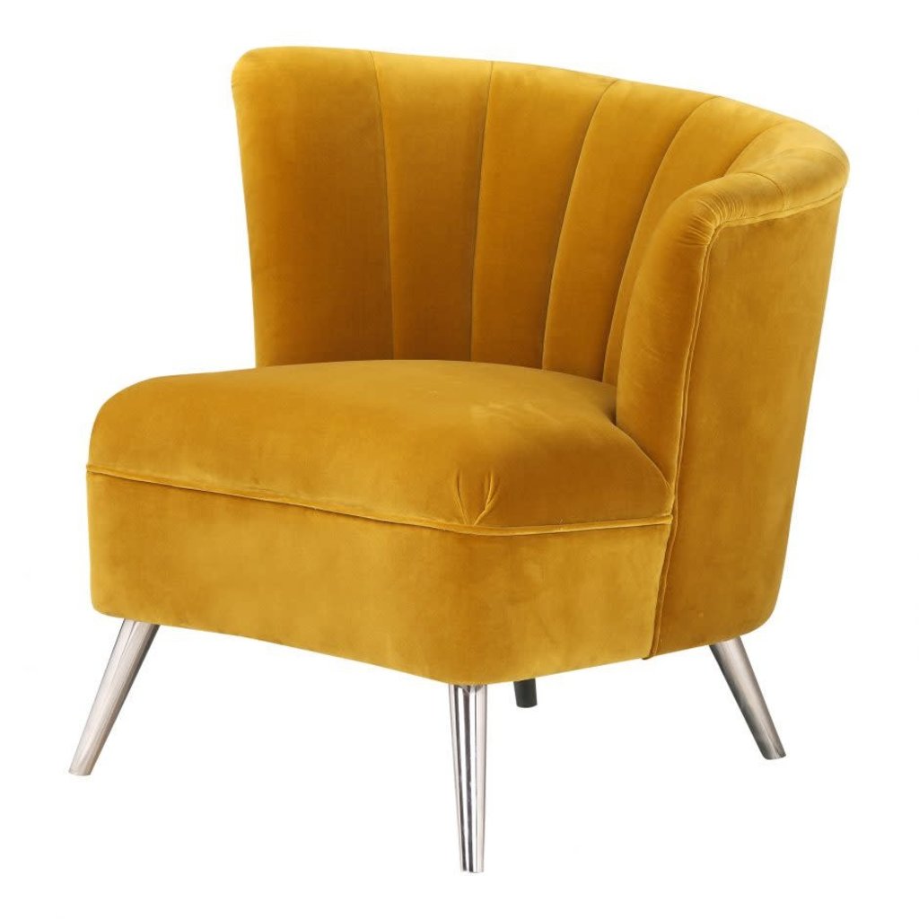 Moe's Home Collection Layan Accent Chair Right Yellow