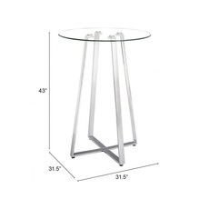 Lemon Drop Bar Table Chrome