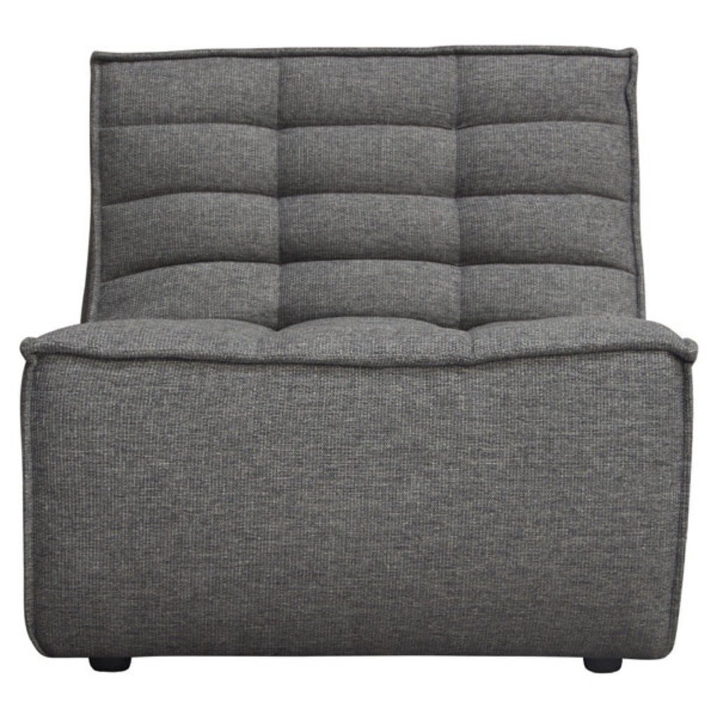 Marshall Armless Chair Grey Fabric Direct Furniture Modern Home