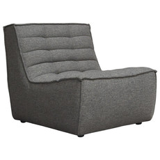 Diamond Sofa Marshall Armless Chair Grey Fabric