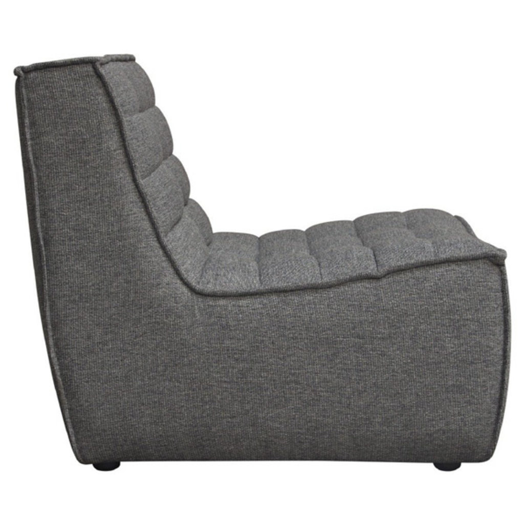 Diamond Sofa Marshall Armless Chair Grey Fabric