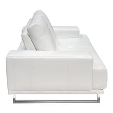 Diamond Sofa Russo Sofa  White Air  Leather