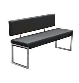 Diamond Sofa Knox Bench Black  w/ Back