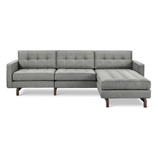 Gus Modern Jane 2 Bi- Sectional Parliament Stone Walnut finish