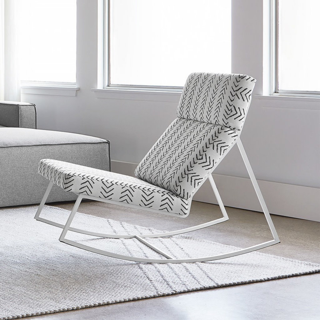 Gus Modern GT Rocker White Powder Coat Lino Birch