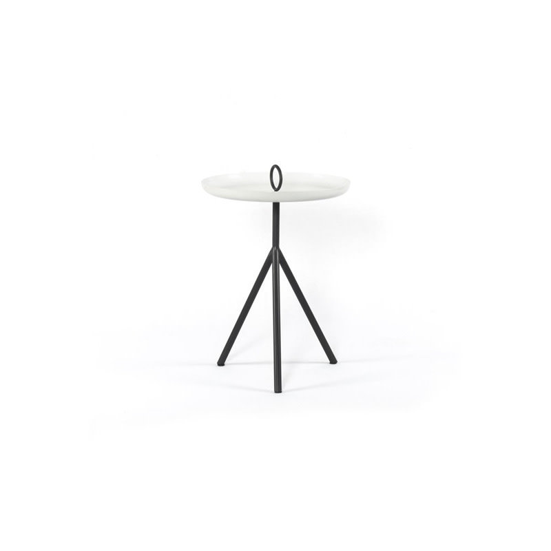 Four Hands Alora End Table-Charcoal