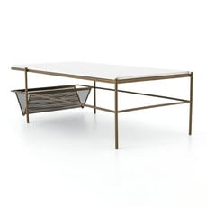 Four Hands Felicity Coffee Table-Iron Matte Brass