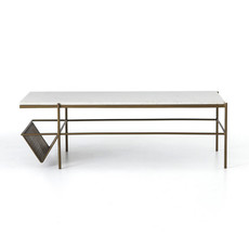 Four Hands Felicity Coffee Table-Iron Matte Brass