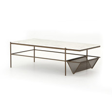 Four Hands Felicity Coffee Table-Iron Matte Brass