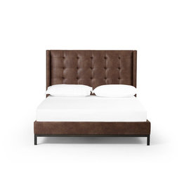Four Hands Newhall Queen Bed 55"-Tobacco