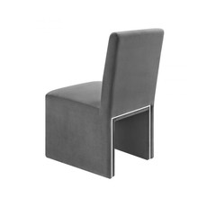 TOV Emma Dining Chair Grey Velvet