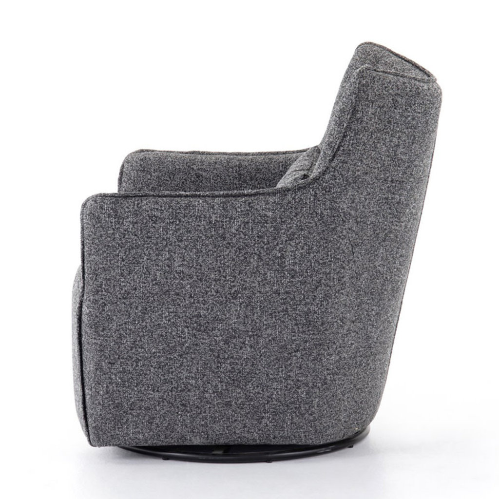 Four Hands Kimble Swivel Chair-Bristol Charcoal