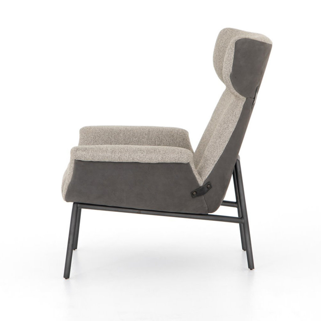 Four Hands Anson Chair-Nubuck Charcoal