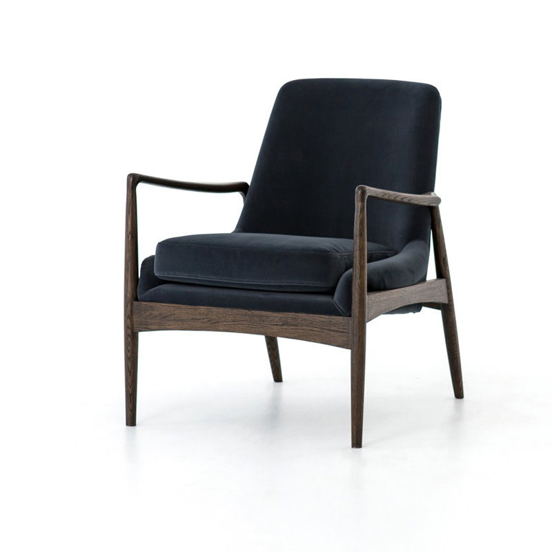 Four Hands Braden Chair-Modern Velvet Shadow