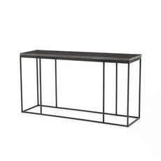 Four Hands Harlow Console Table-Bluestone/Gunmetal