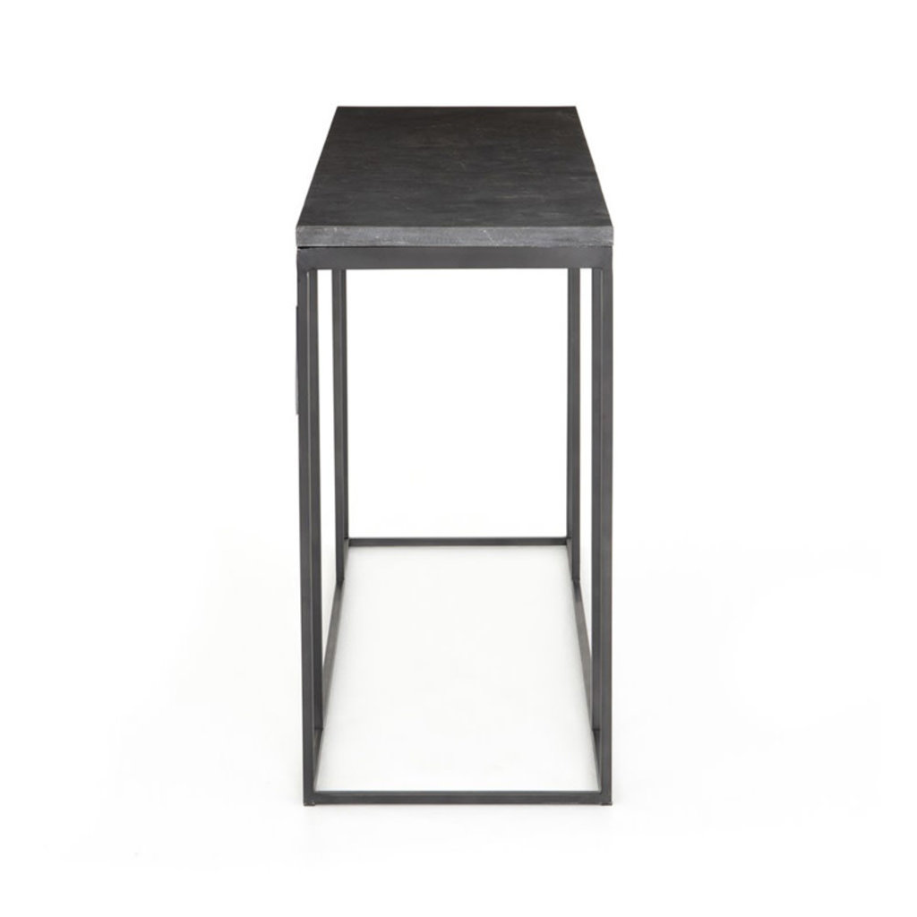 Four Hands Harlow Console Table-Bluestone/Gunmetal