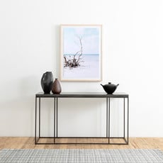 Four Hands Harlow Console Table-Bluestone/Gunmetal