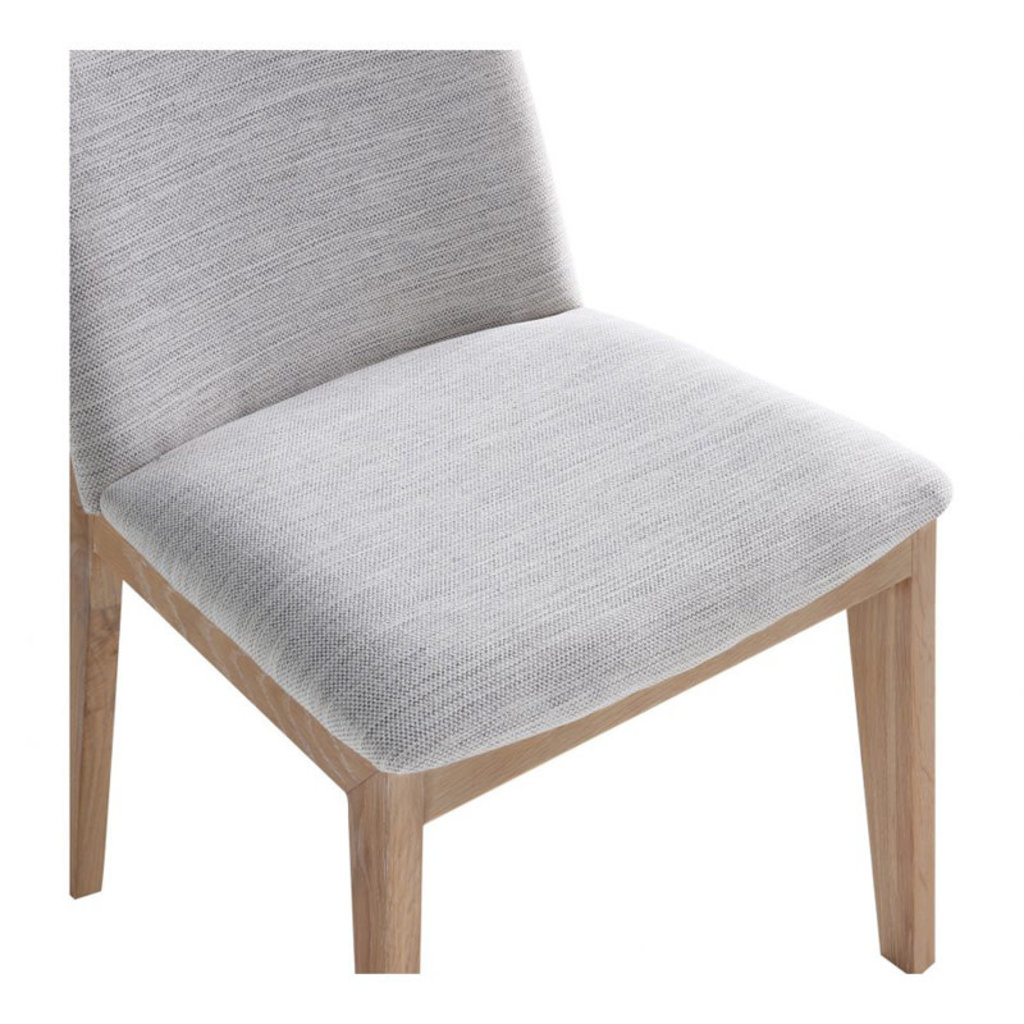 Moe's Home Collection Deco Oak Dining Chair Light Grey-M2