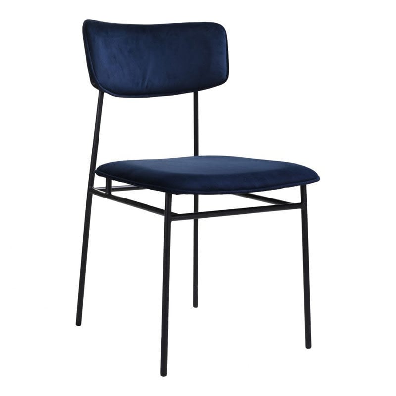 Moe's Home Collection Sailor Dining Chair Blue-M2