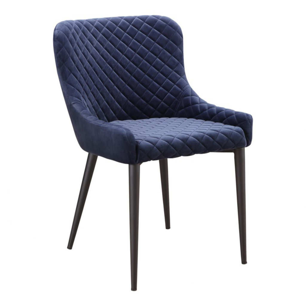 Moe's Home Collection Etta Dining Chair Dark Blue