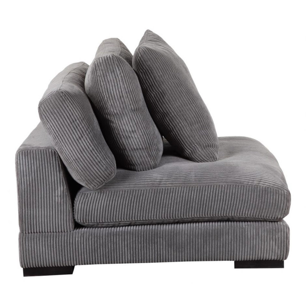 Moe's Home Collection Tumble Slipper Chair Charcoal