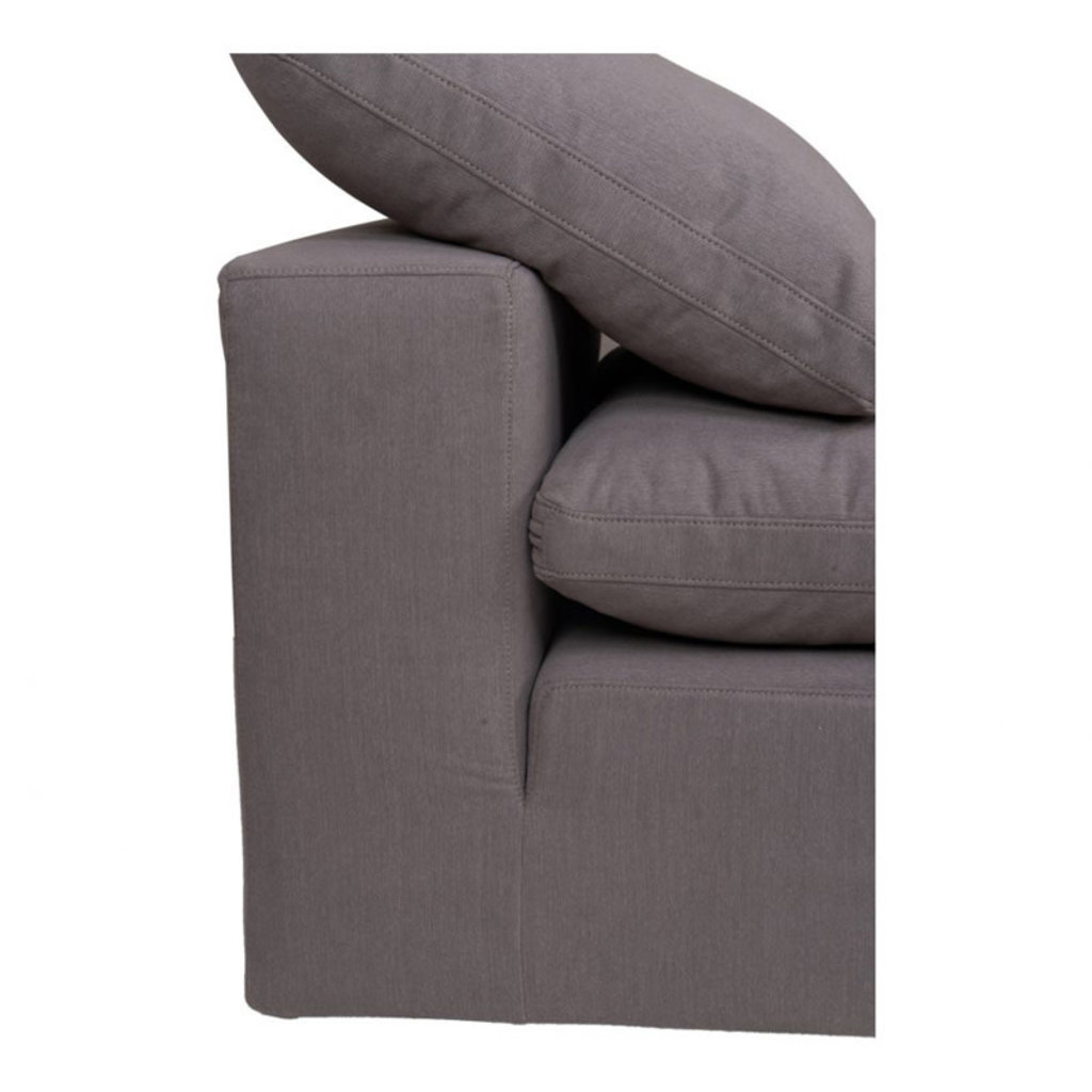 Moe's Home Collection Clay Slipper Chair Livesmart Fabric Light Grey