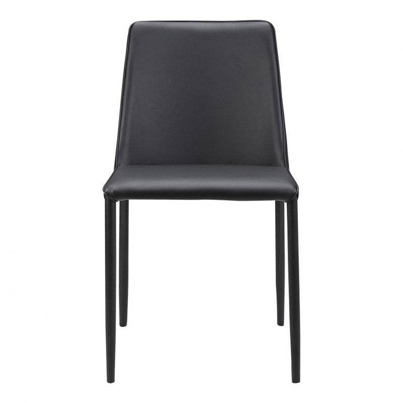 Moe's Home Collection Nora Pu Dining Chair Black-M2