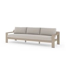 Four Hands Monterey Outdoor Sofa-106"-Brown/Stone G