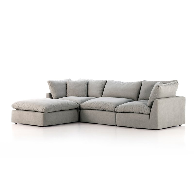 Four Hands Stevie 3 Pc Laf Sec Sofa W/Ottoman-Flannel