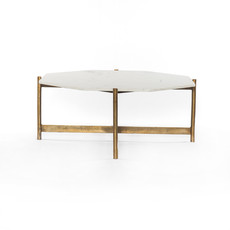 Four Hands Adair Coffee Table-Raw Brass